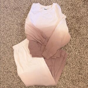 Ombre Sweatshirt and Joggers Set